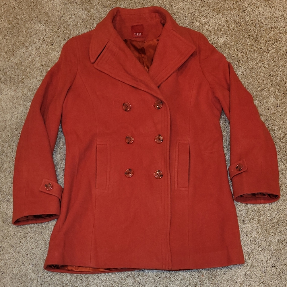 Esprit 100% Wool Pea Coat Jacket